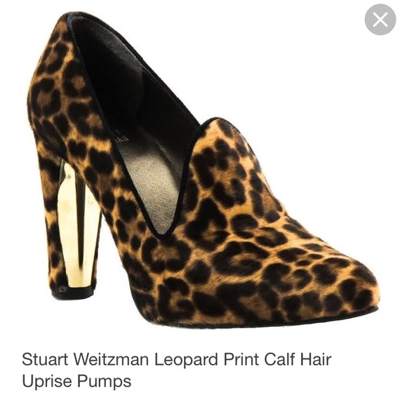 stuart weitzman leopard pumps